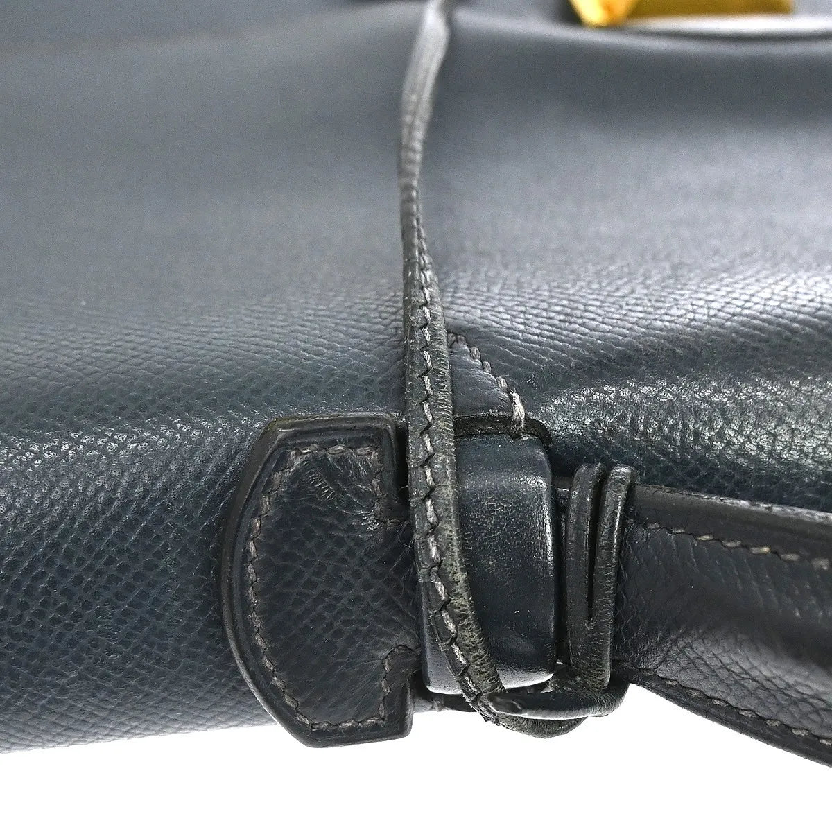 Hermes Sac a Depeches Courchevel, Navy, Leather, Handbag