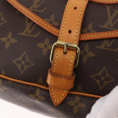 Louis Vuitton Saumur Canvas, Brown, Canvas, Shoulder Bag