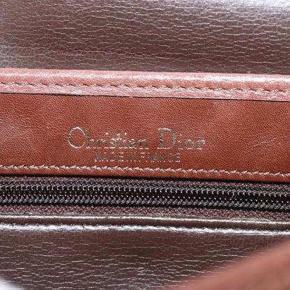 Christian Dior Vintage CD Flap Leather, Brown, Leather, Shoulder Bag