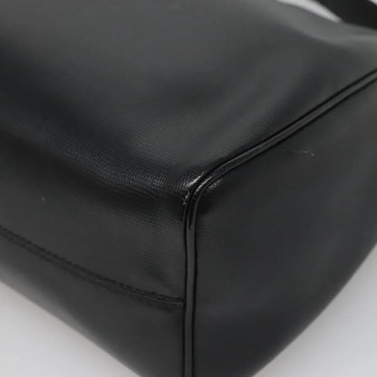 Celine Circle Logo Leather, Black, Leather, Handbag