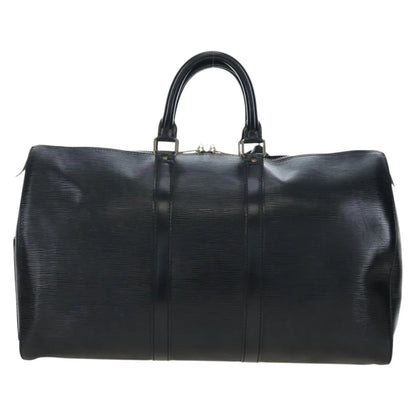 Louis Vuitton Keepall Epi, Black, Leather, Travel Bag