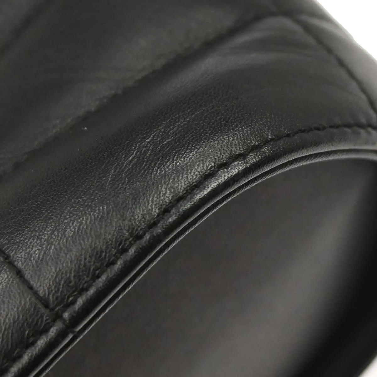 Chanel Vintage Chocolate Bar Tote Quilted Leather, Black, Leather, Tote Bag