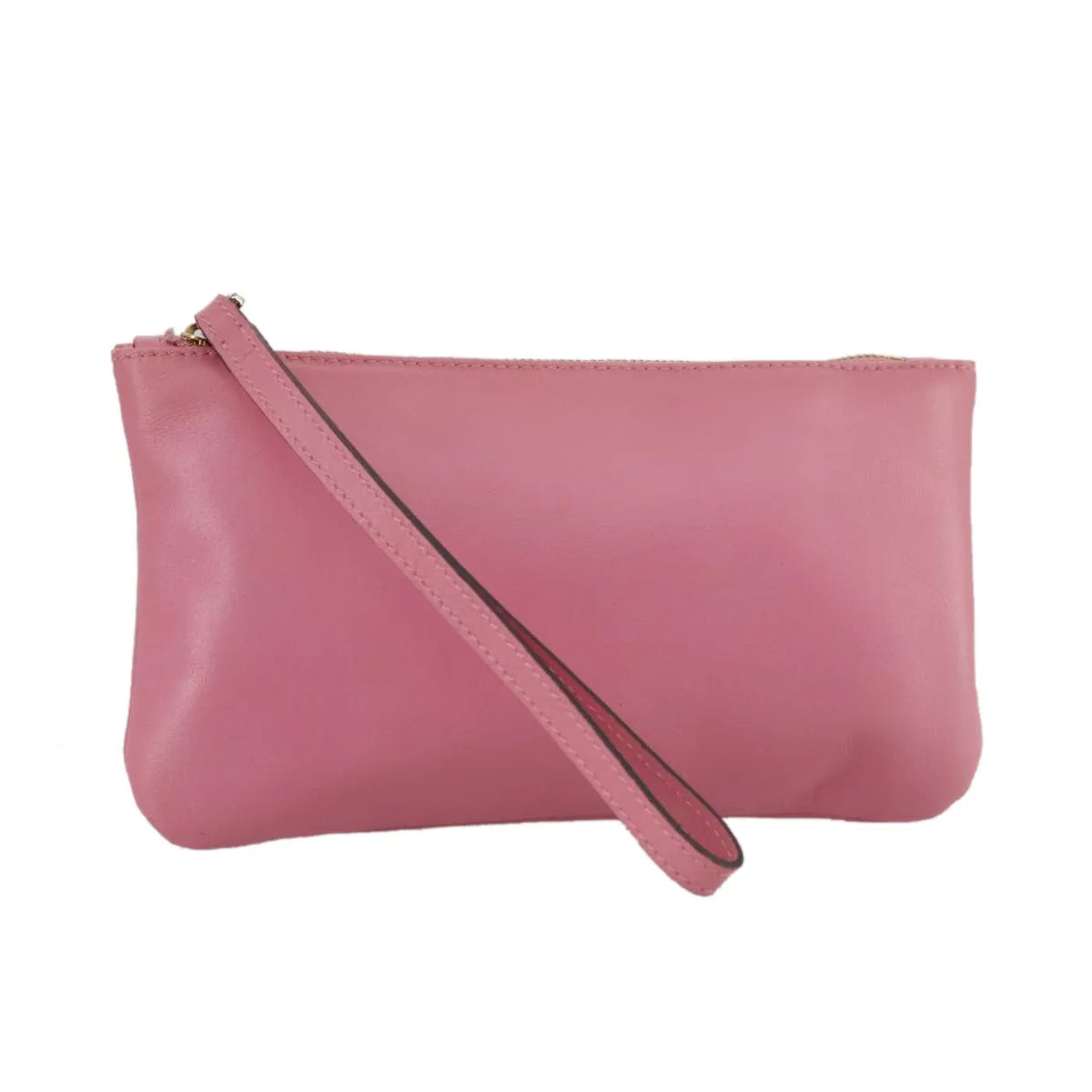 Valentino Garavani Pochette Leather, Pink, Leather, Clutch