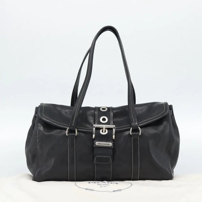 Prada Convertible Shopping Tote Saffiano Leather Saffiano Leather, Black, Leather, Tote Bag