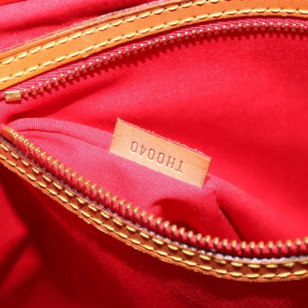 Louis Vuitton Reade Monogram Vernis, Red, Patent Leather, Handbag