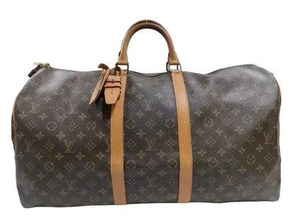 Louis Vuitton Keepall Monogram, Brown, Canvas, Travel Bag
