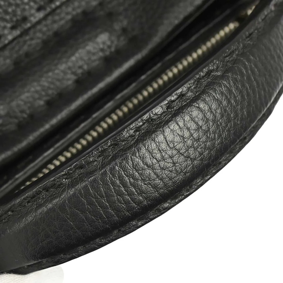 Fendi Selleria Peekaboo Fit Leather, Black, Leather, Handbag