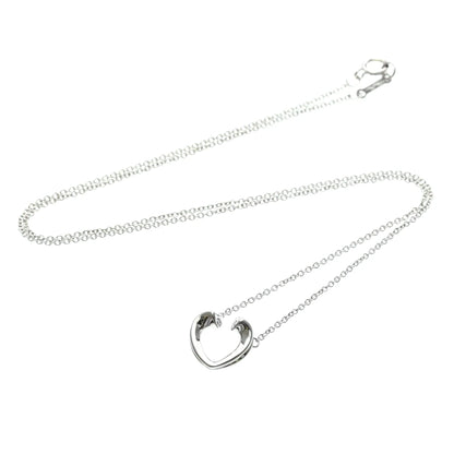 Tiffany & Co. Paloma Picasso Tenderness Heart Pendant 18K White Gold with Diamonds, Silver, White Gold, Necklace