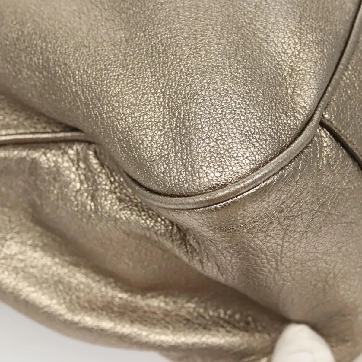 Salvatore Ferragamo Sofia Satchel Leather, Gold, Leather, Shoulder Bag