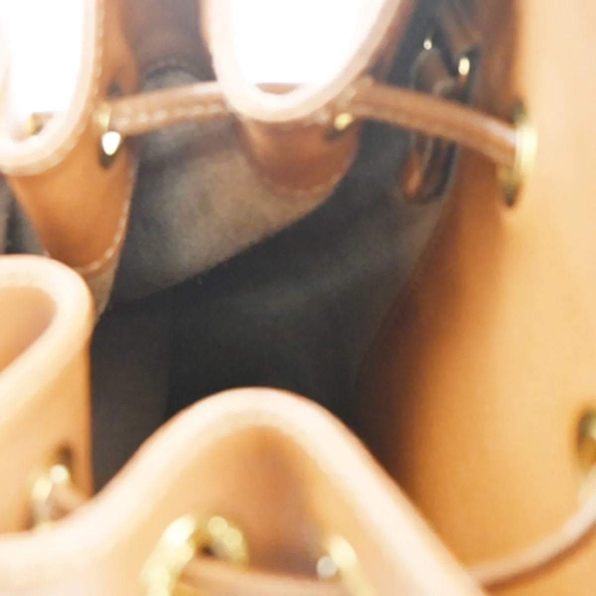Gucci Vintage Bamboo Sling Leather, Brown, Leather, Backpack
