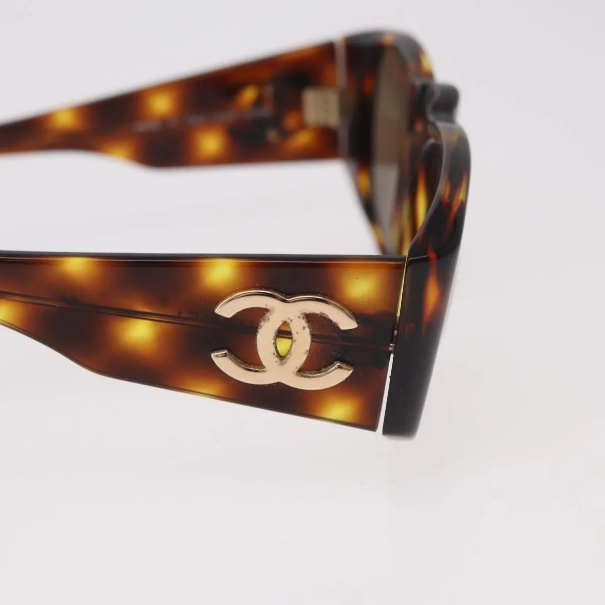 Chanel Logo CC Plastic, Brown, Plastic, Sunglasses