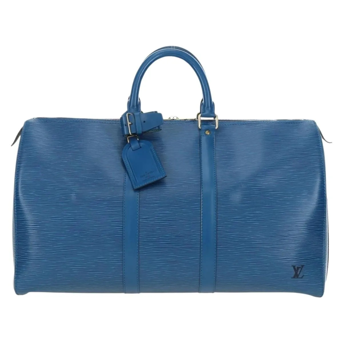 Louis Vuitton Keepall Epi Leather, Blue, Leather, Travel Bag