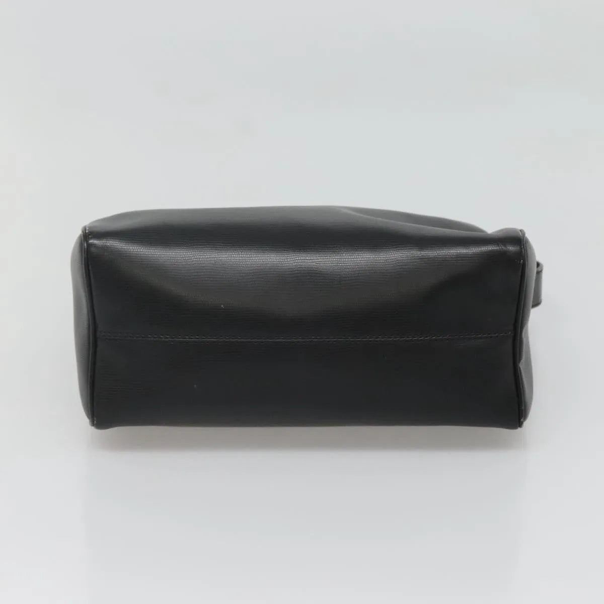 Celine Circle Logo Leather, Black, Leather, Handbag