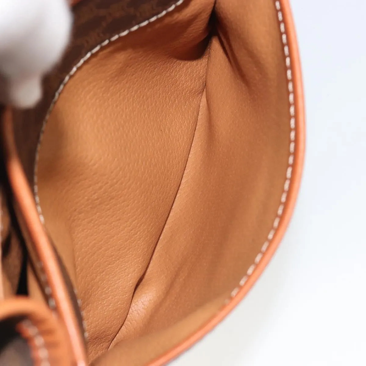 Celine Vintage Macadam Canvas and Leather, Brown, Canvas, Shoulder Bag