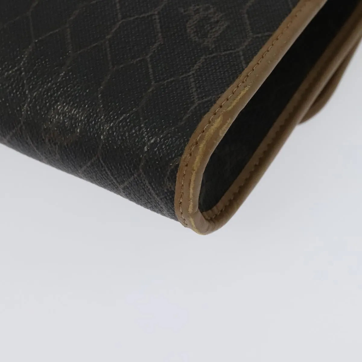 Christian Dior Vintage Honeycomb chain Canvas, Black, Canvas, Shoulder Bag