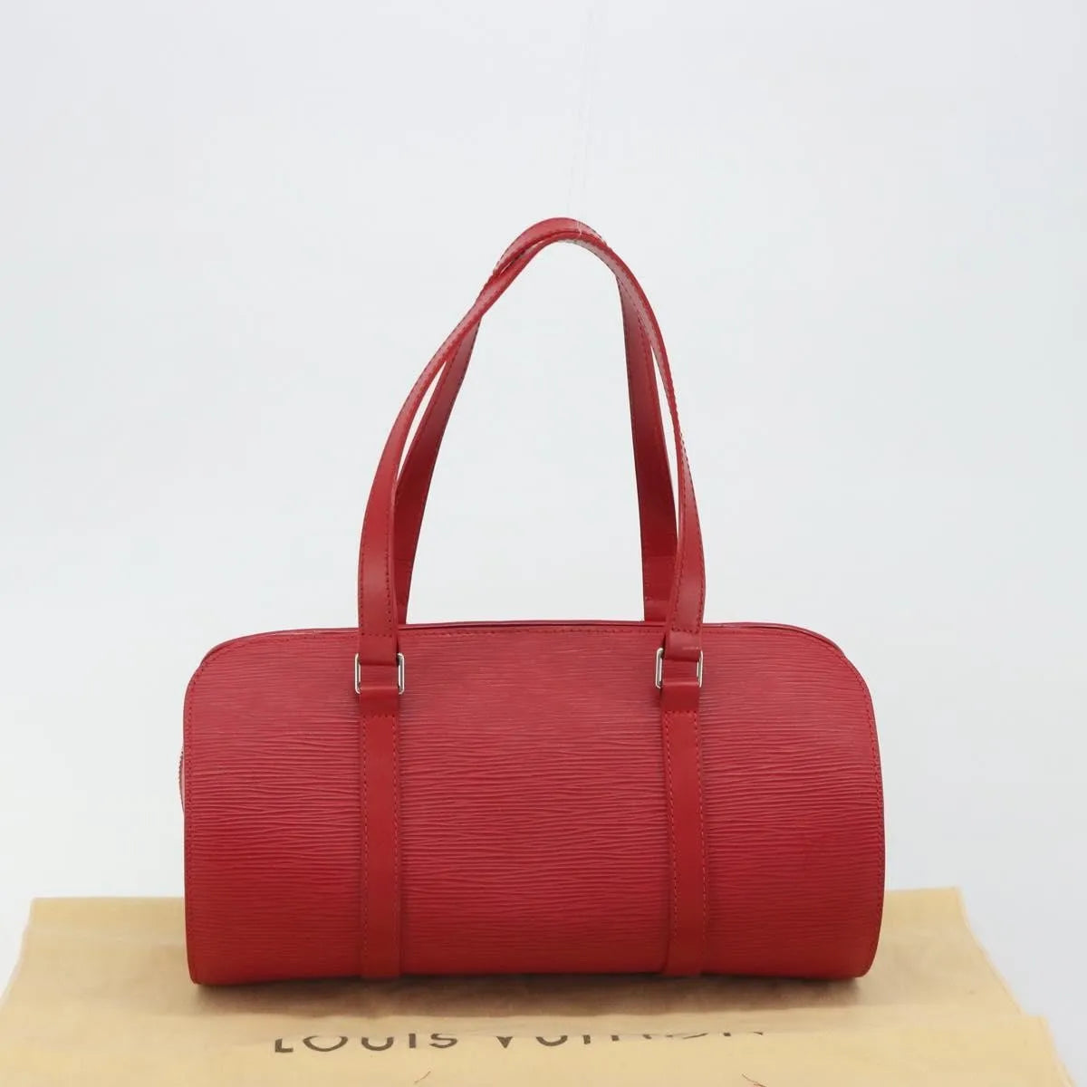 Louis Vuitton Soufflot Epi Leather, Red, Leather, Handbag