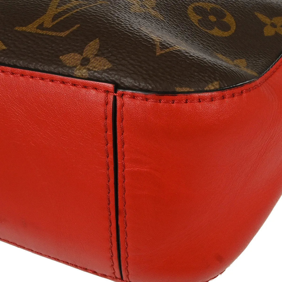 Louis Vuitton Saintonge Monogram Canvas with Leather, Brown, Canvas, Shoulder Bag