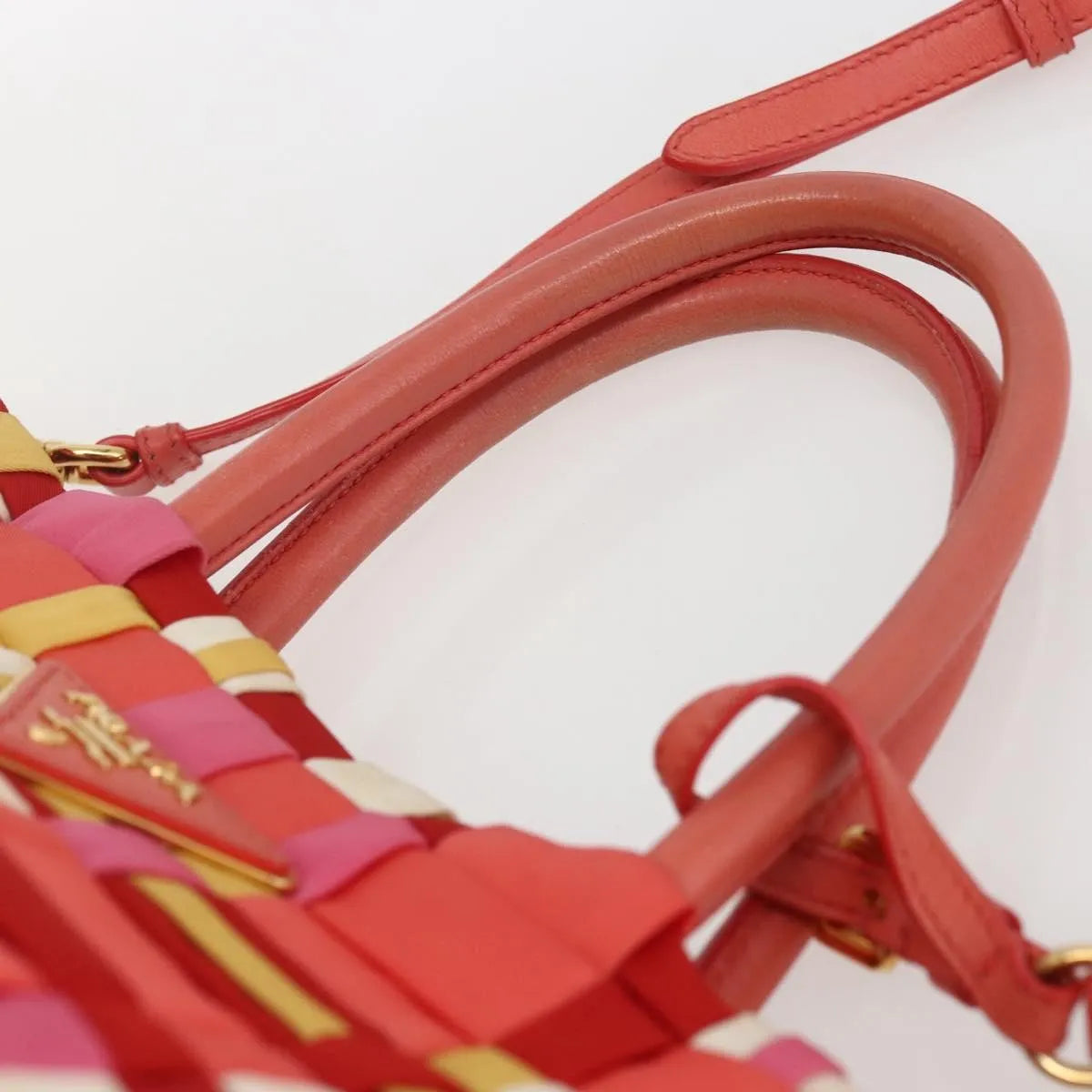 Prada Open Convertible Tote Woven Tessuto, Multicolour, Nylon, Tote Bag