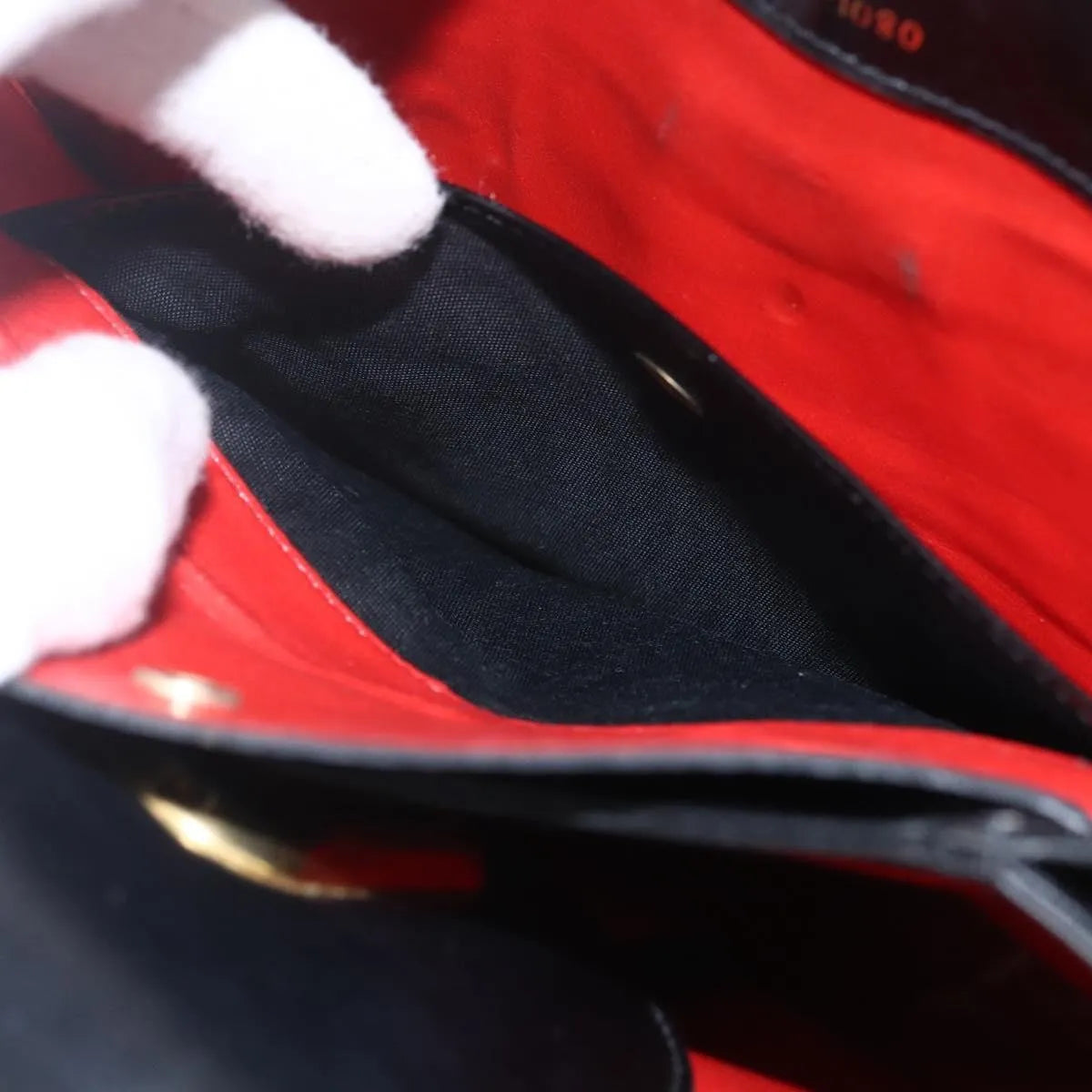 Gucci Vintage Leather, Black, Leather, Handbag