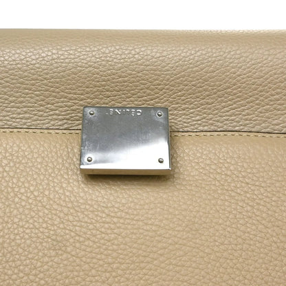 Celine Trapeze Leather with Suede, Beige, Leather, Handbag