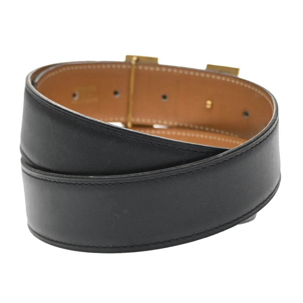 Hermes Constance Reversible Belt Leather, Black, Leather, Belt