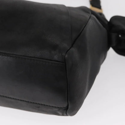 Salvatore Ferragamo Vintage Leather, Black, Leather, Tote Bag