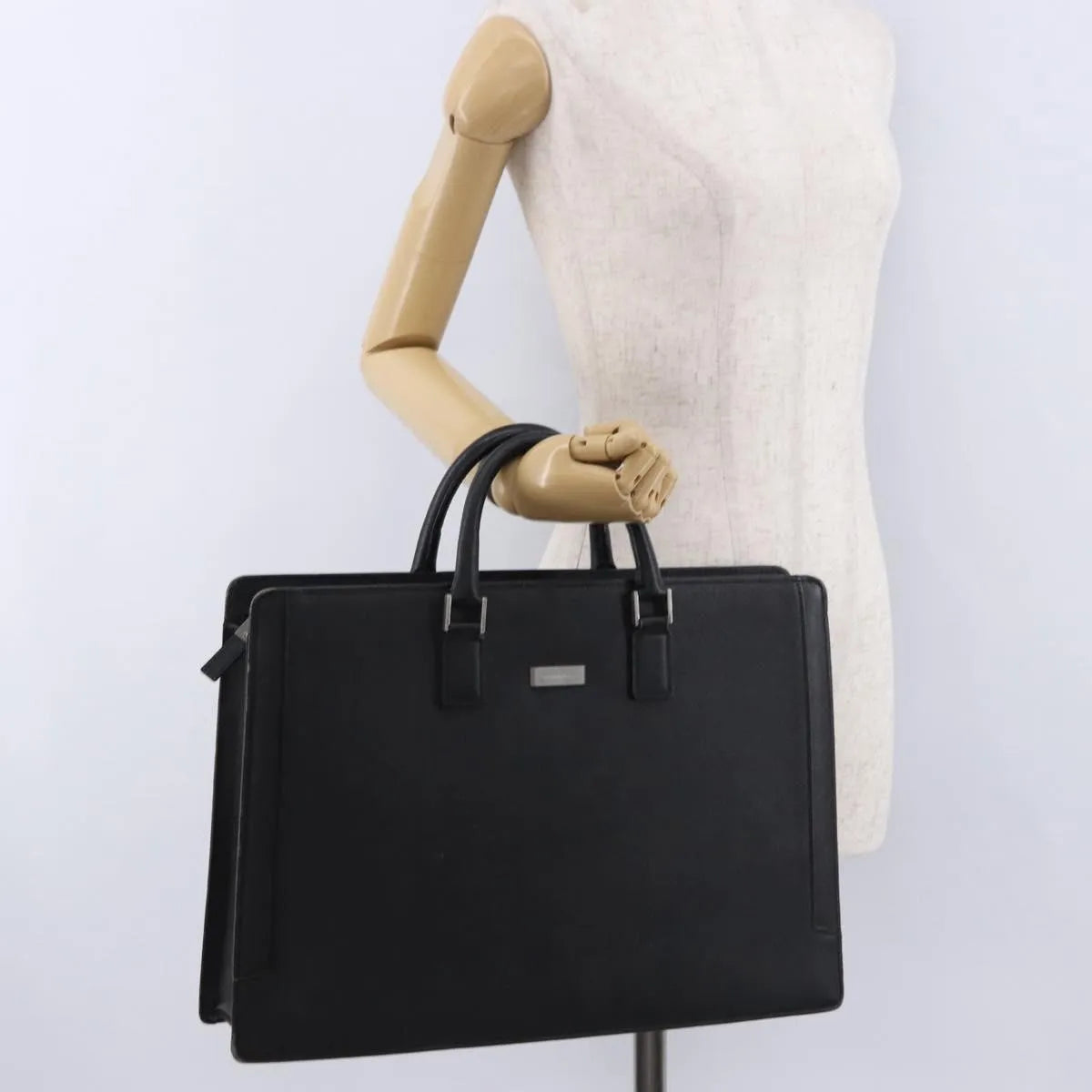 Burberry BUSINESS BLACK LEATHER, Black, Leather, Briefcase