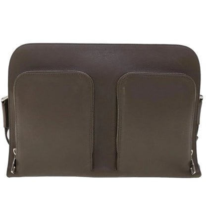 Louis Vuitton Naxos Leather, Gray, Leather, Shoulder Bag