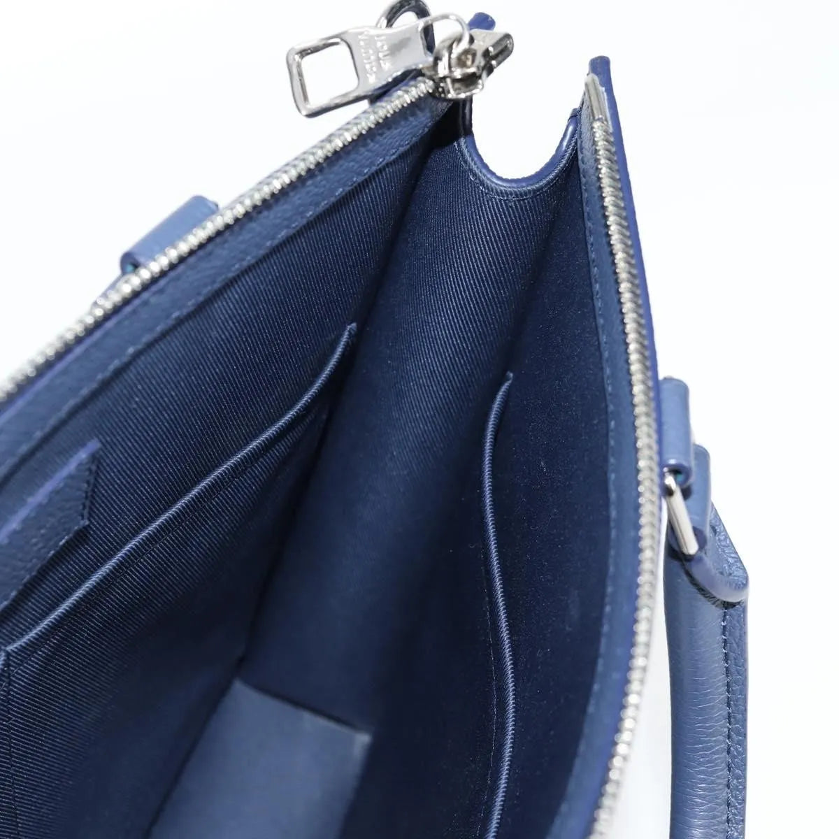 Louis Vuitton Sac Plat Zipped Limited Edition Monogram Ink Watercolor Leather, Blue, Canvas, Handbag