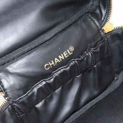 Chanel Vintage Timeless Cosmetic Case Patent, Black, Patent Leather, Handbag