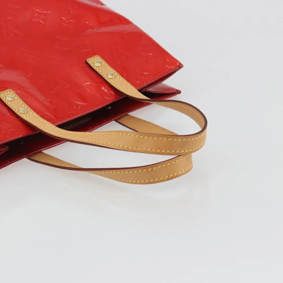 Louis Vuitton Reade Monogram Vernis, Red, Patent Leather, Handbag