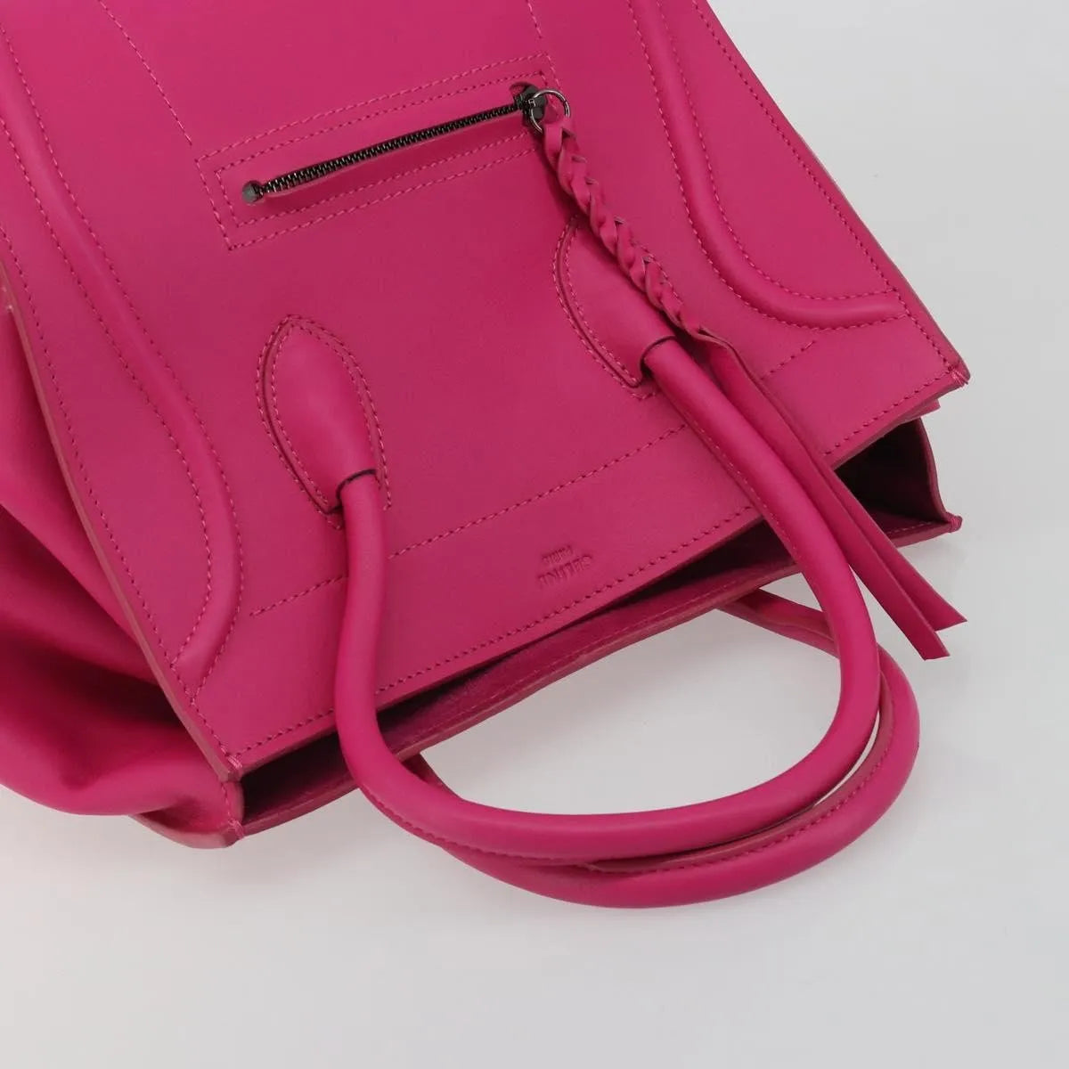 Celine Luggage Smooth Leather, Pink, Leather, Tote Bag
