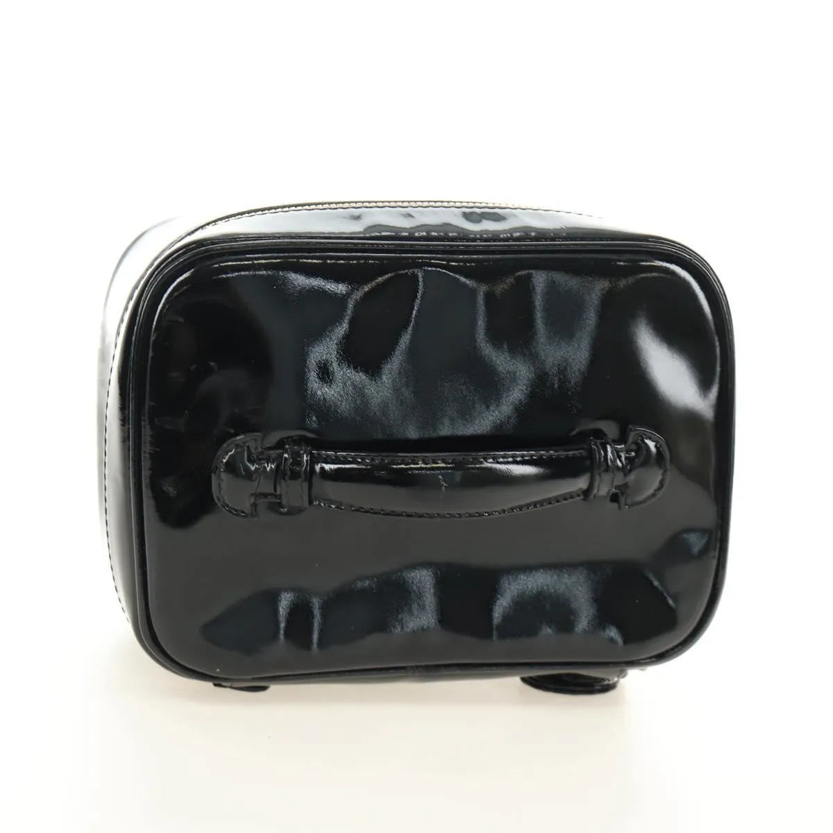 Chanel Vintage Timeless Cosmetic Case Patent, Black, Patent Leather, Handbag