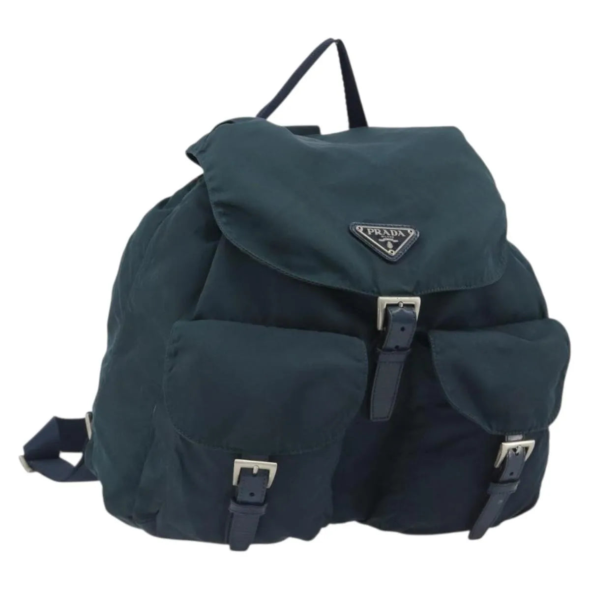 Prada Double Front Pocket Tessuto, Navy, Nylon, Backpack