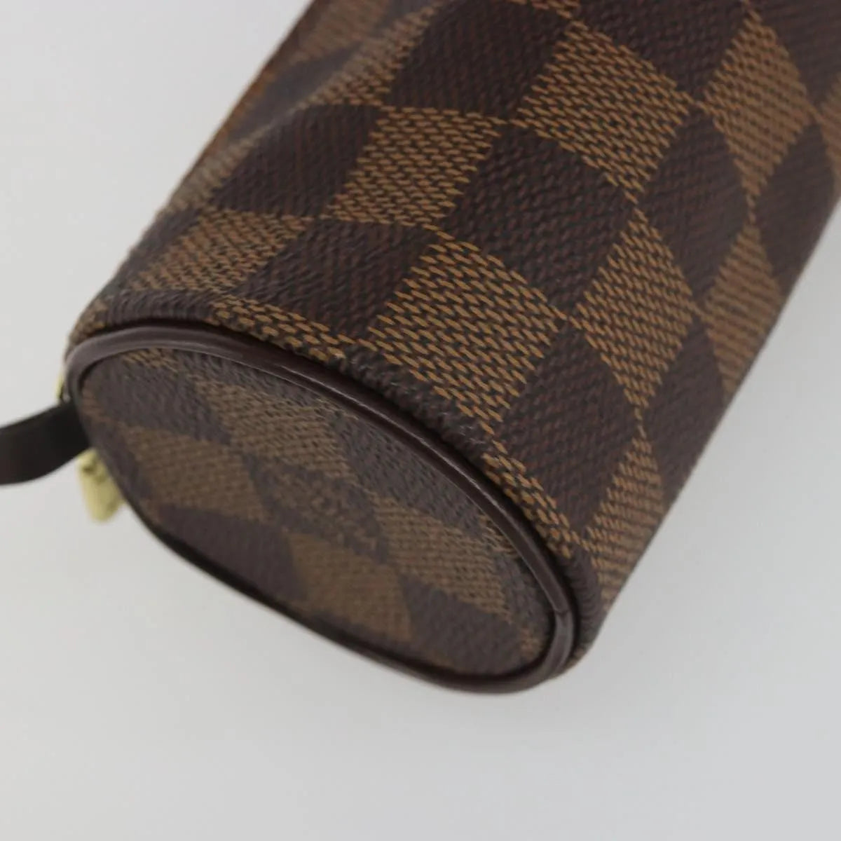 Louis Vuitton Papillon Pochette Damier Ebene, Brown, Canvas, Clutch