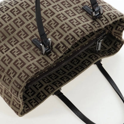 Fendi Vintage Shopping Tote Zucchino Canvas, Beige, Canvas, Shoulder Bag