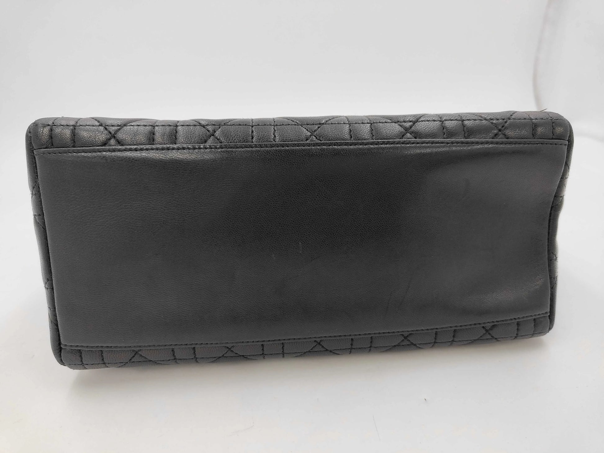 Christian Dior Vintage Lady Dior Leather, Black, Leather, Handbag