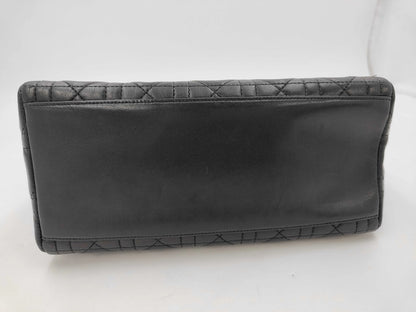 Christian Dior Vintage Lady Dior Leather, Black, Leather, Handbag