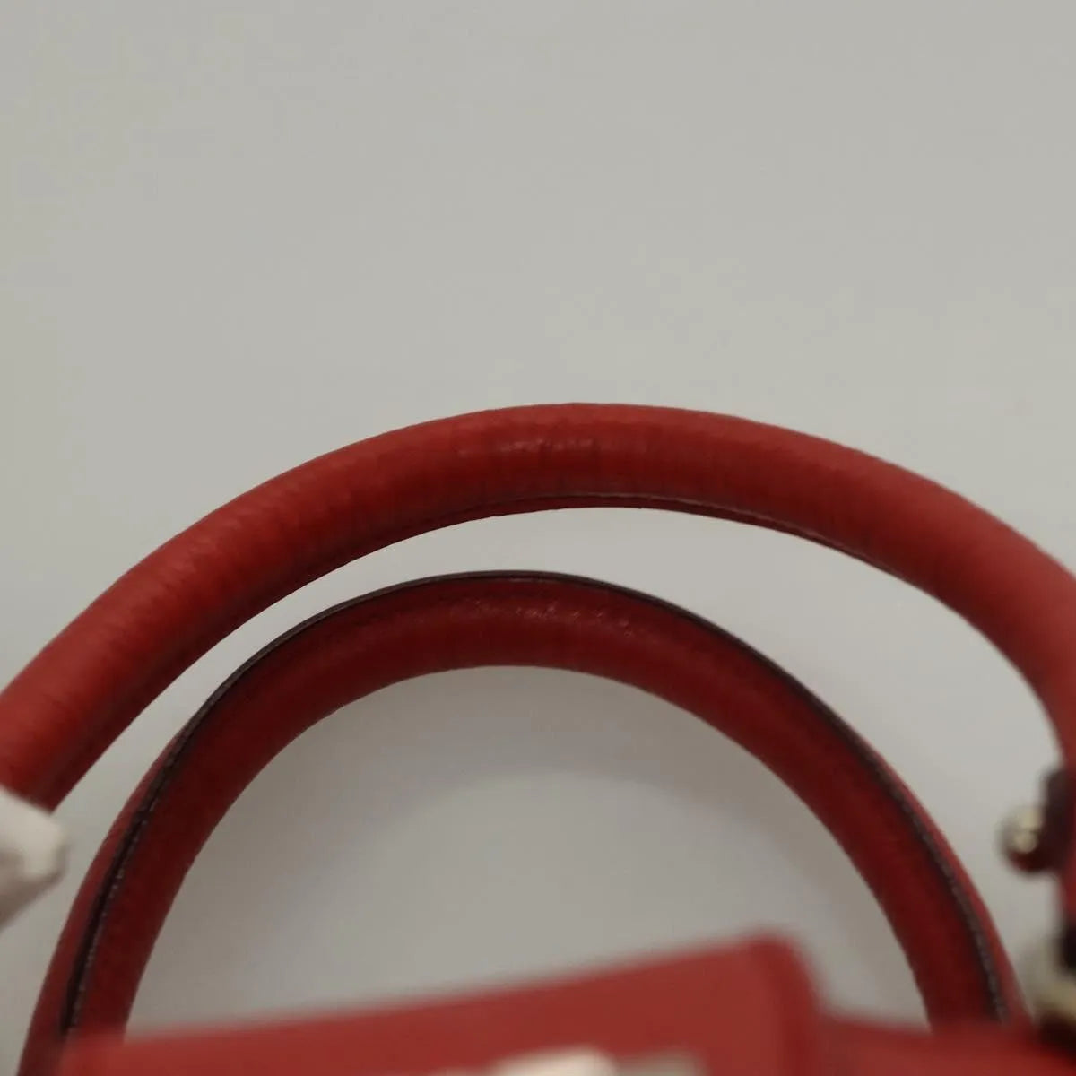 Salvatore Ferragamo Gancini Handle Tote Leather, Red, Leather, Handbag