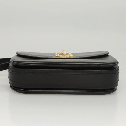 Bally Vintage Leather, Black, Leather, Shoulder Bag