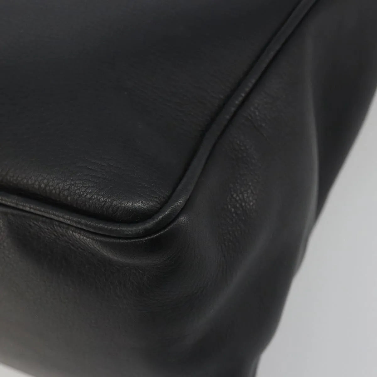 Christian Dior Vintage CD Logo Tote Leather, Black, Leather, Handbag