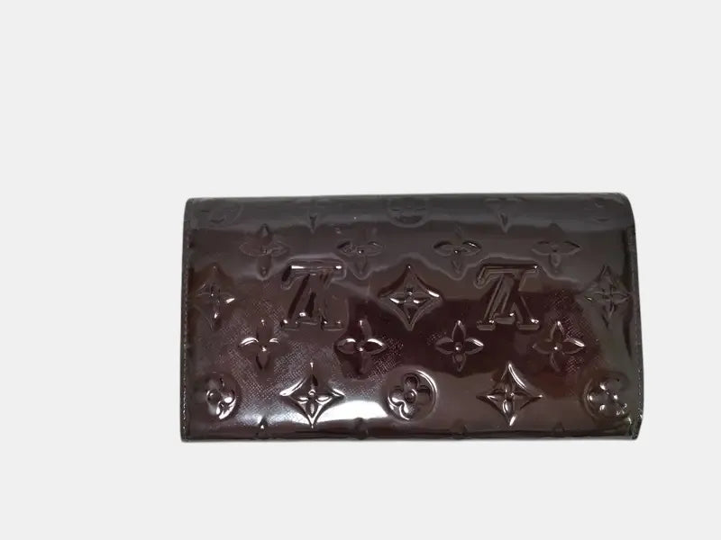 Louis Vuitton Portefeuille Sarah Patent Leather, Burgundy, Patent Leather, Wallet