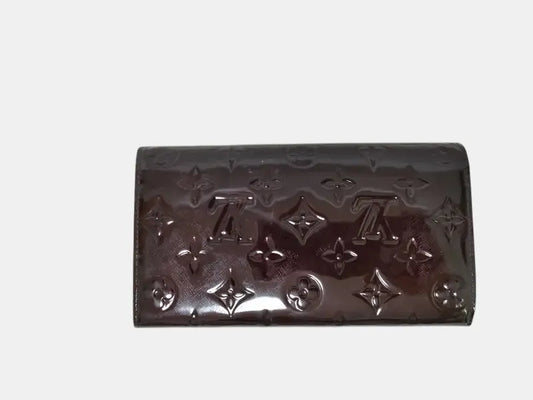 Louis Vuitton Portefeuille Sarah Patent Leather, Burgundy, Patent Leather, Wallet