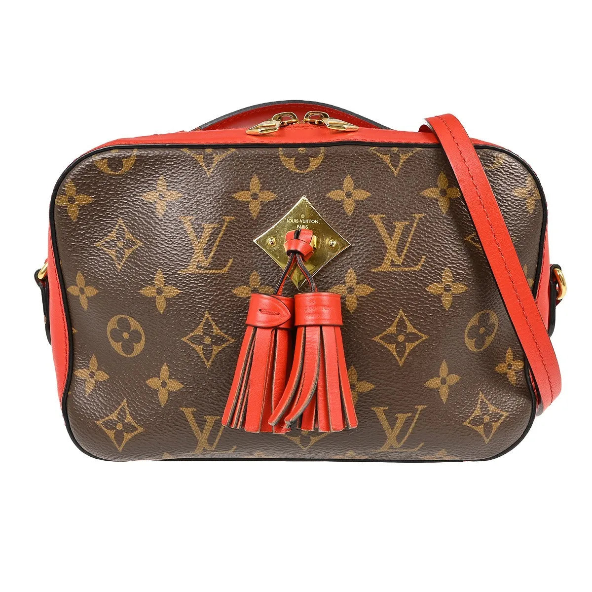 Louis Vuitton Saintonge Monogram Canvas with Leather, Brown, Canvas, Shoulder Bag