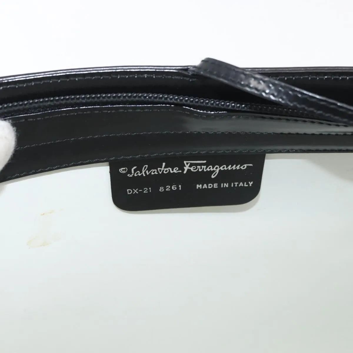 Salvatore Ferragamo Gancini Tote Patent leather, Black, Patent Leather, Tote Bag