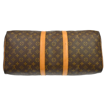 Louis Vuitton Keepall Monogram, Brown, Canvas, Travel Bag