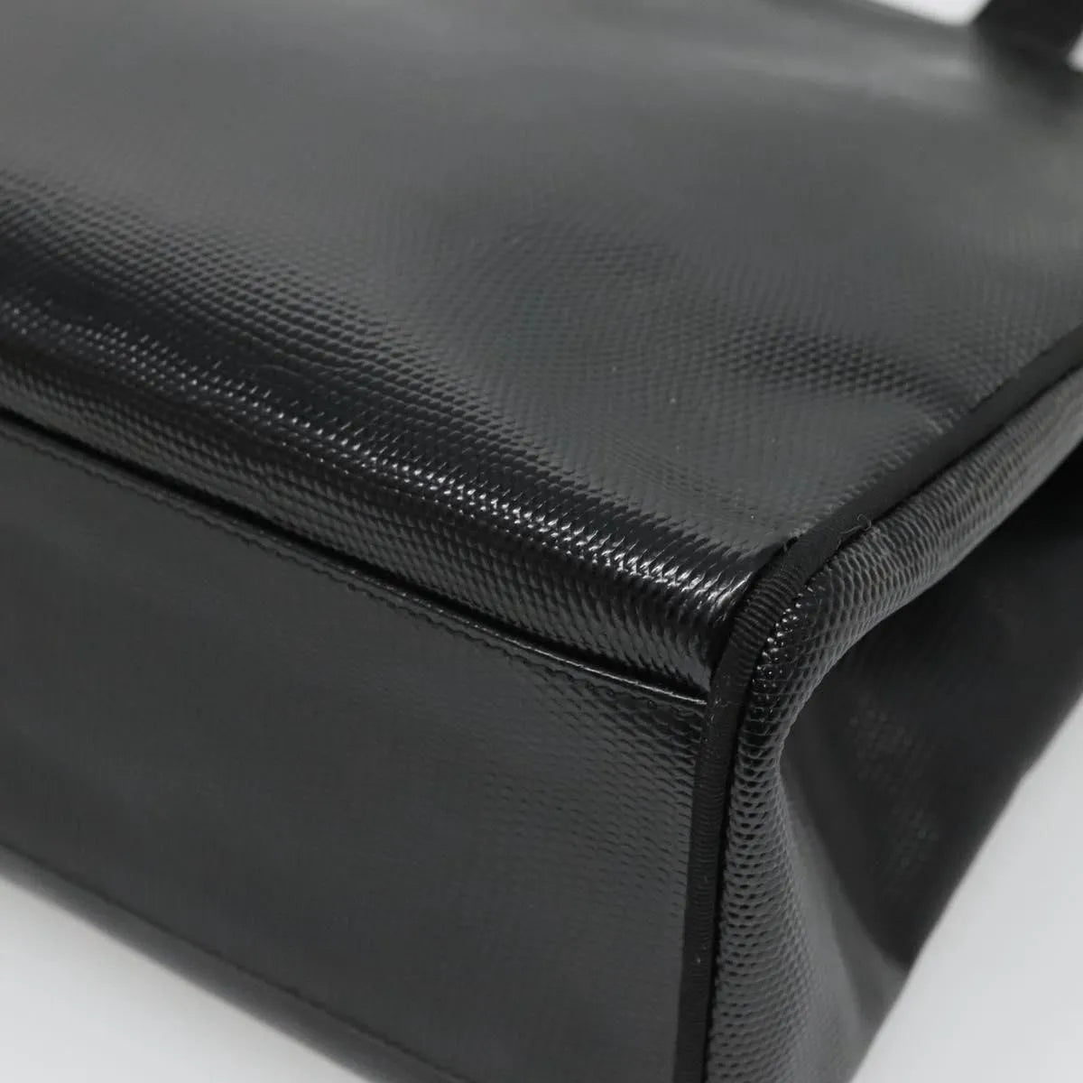 Salvatore Ferragamo Vintage Vara Bow Tote Lizard Embossed Leather, Black, Leather, Tote Bag