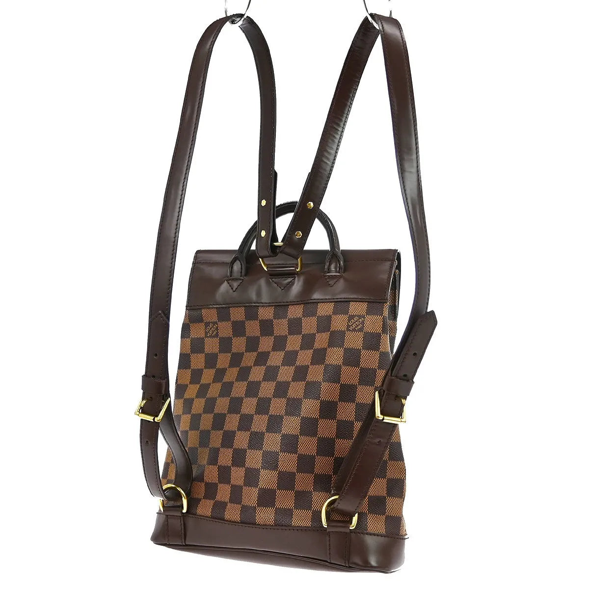 Louis Vuitton Soho Damier, Brown, Canvas, Backpack