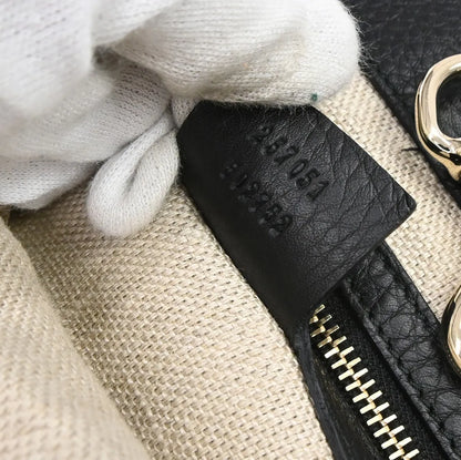 Gucci Greenwich Tote Leather, Black, Leather, Tote Bag