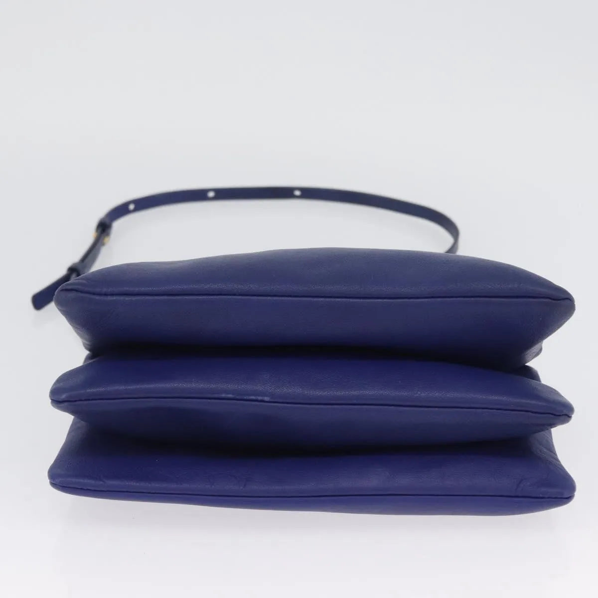 Celine Trio Leather, Blue, Leather, Shoulder Bag